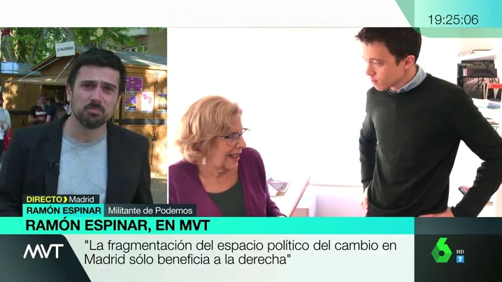 Ramón Espinar: "La izquierda fragmentada y enfrentada en Madrid va a competir por ver quién saca un voto más que el otro"