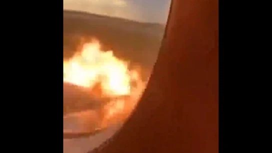 Imágenes del interior del avión incendiado en Moscú Imágenes del interior del avión incendiado en Moscú