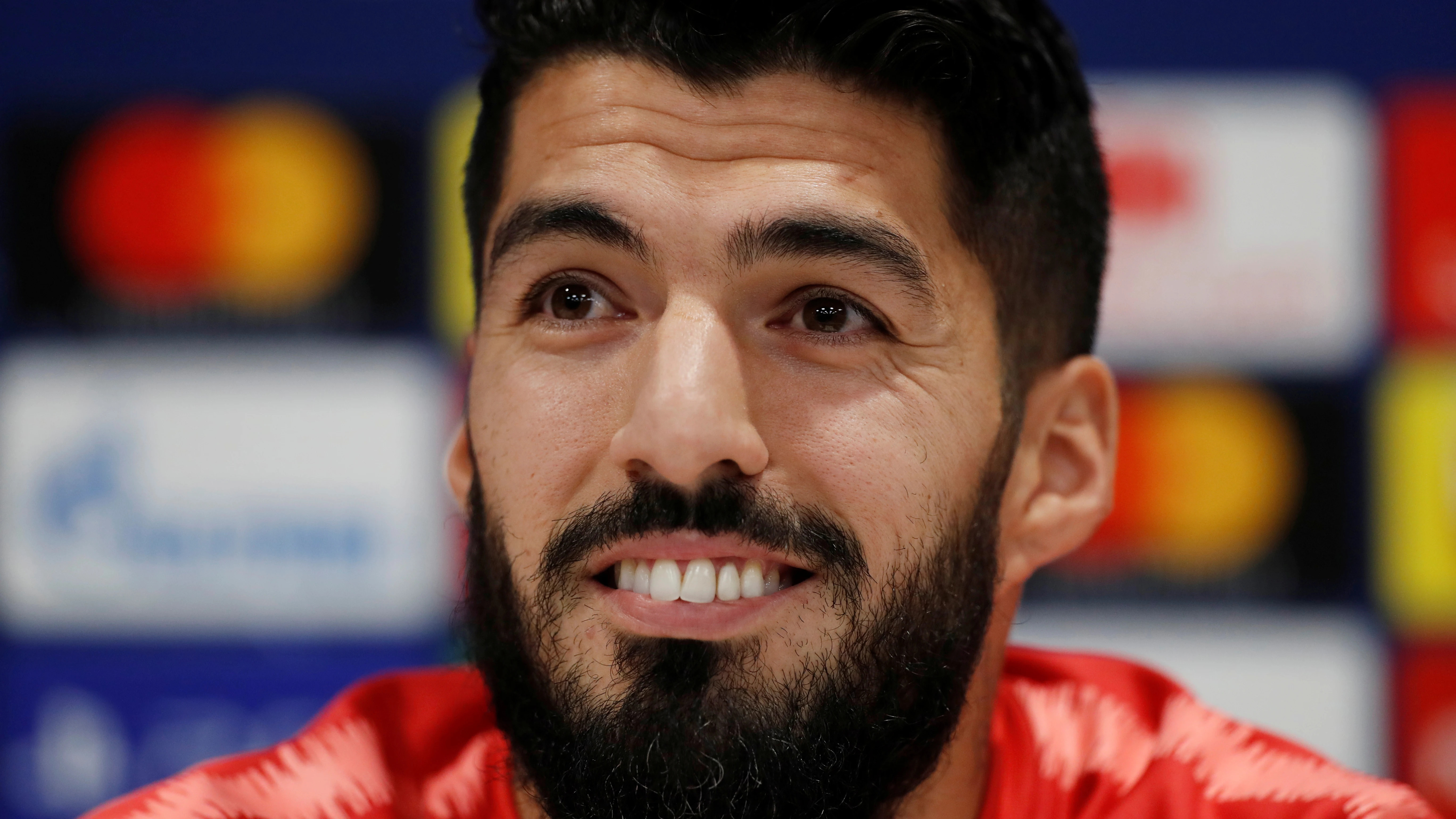 Luis Suárez, durante su comparecencia ante los medios