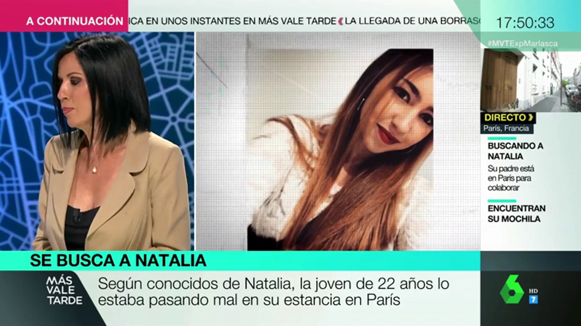 Beatriz de Vicente analiza el perfil psicológico de Natalia, la joven desaparecida en París