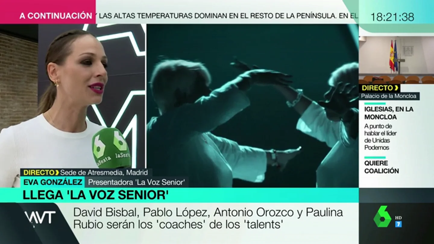Eva González confiesa que la nueva edición de 'La Voz Senior' es su favorita Eva González confiesa que la nueva edición de 'La Voz Senior' es su favorita