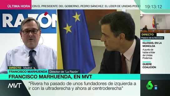 Los elogios de Francisco Marhuenda a Pedro Sánchez: "Es un líder político con mucho cuajo, con fuerza política y con capacidad de liderazgo" Los elogios de Francisco Marhuenda a Pedro Sánchez: "Es un líder político con mucho cuajo, con fuerza política y con capacidad de liderazgo"