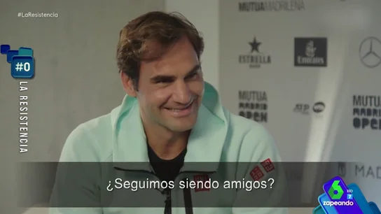 La surrealista entrevista de Broncano a Roger Federer: "Si tienes un accidente, puedes llamarme y te dono un órgano" La surrealista entrevista de Broncano a Roger Federer: "Si tienes un accidente, puedes llamarme y te dono un órgano"