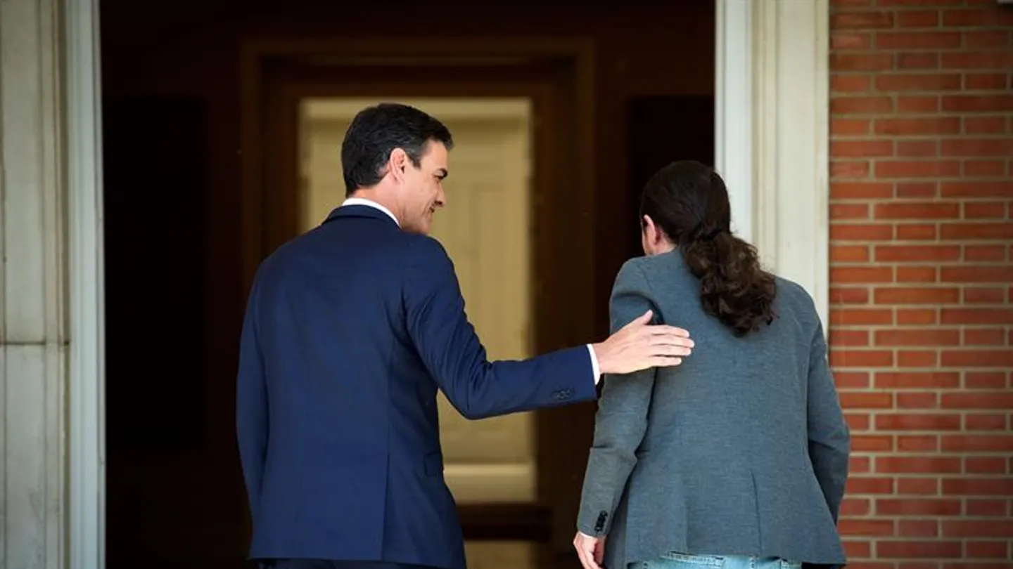 Pedro Sánchez y Pablo Iglesias en Moncloa Pedro Sánchez y Pablo Iglesias en Moncloa