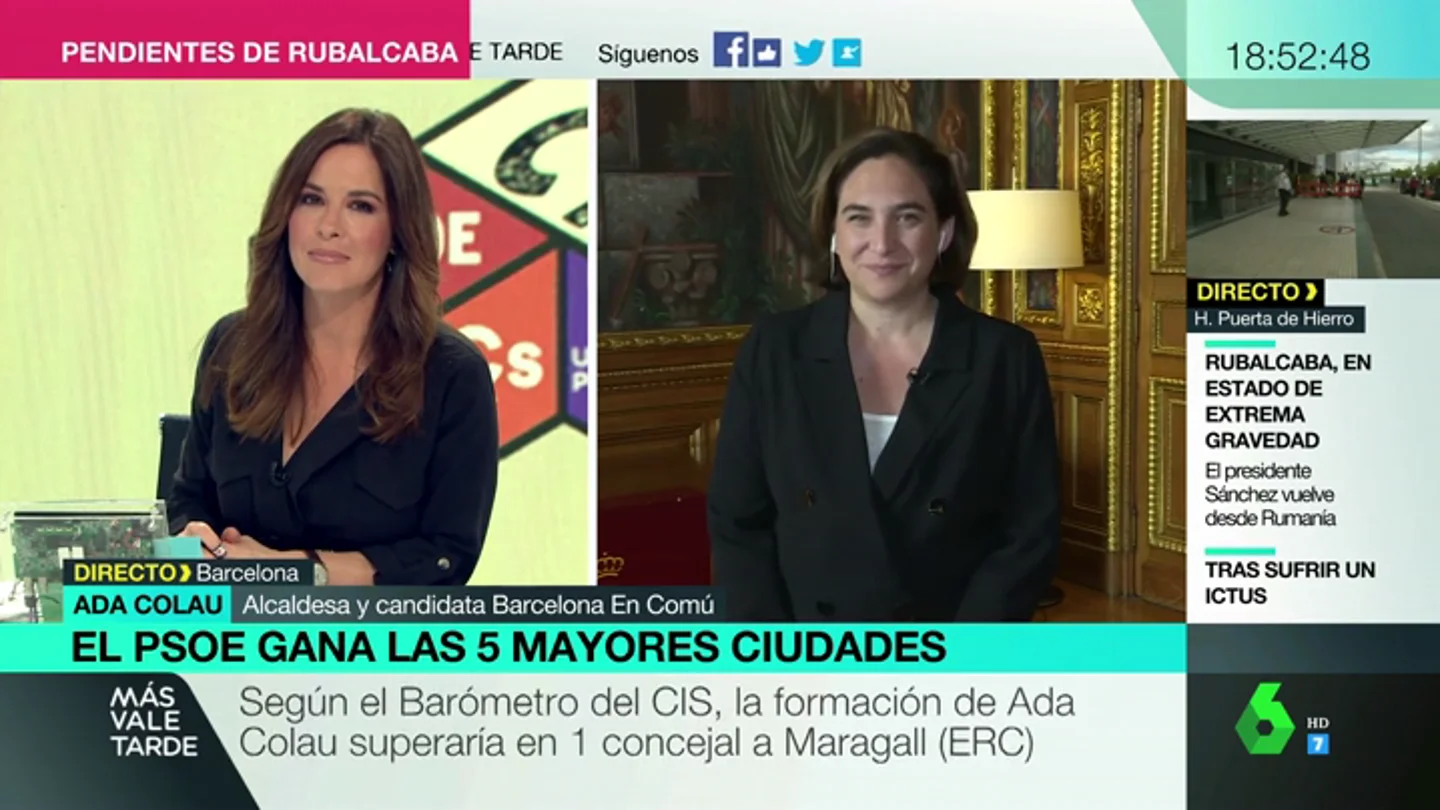 Ada Colau: "El PSOE no se ha dado cuenta de que se ha acabado el bipartidismo" Ada Colau: "El PSOE no se ha dado cuenta de que se ha acabado el bipartidismo"