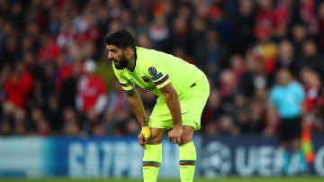 Luis Suárez, durante el partido contra el Liverpool