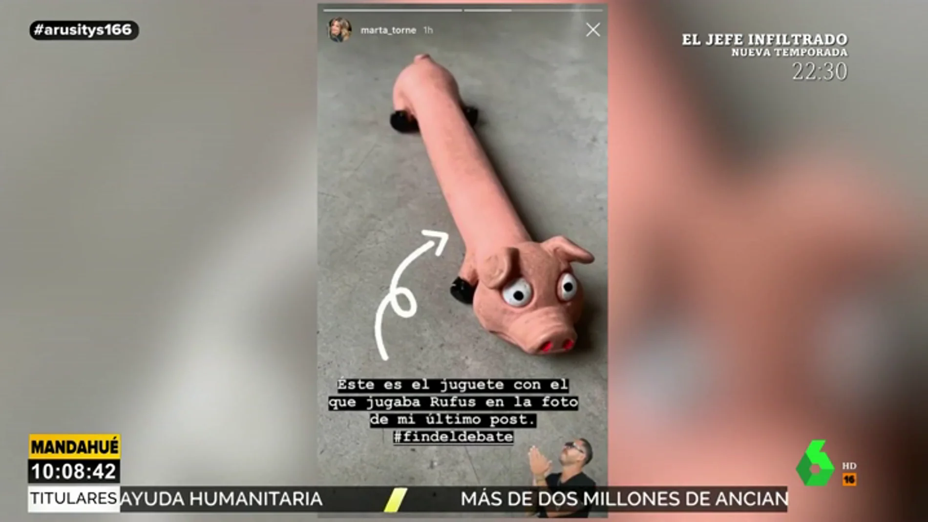 Marta Torné aclara la polémica que rodea a su última foto en Instagram: no es un vibrador, es el juguete del perro