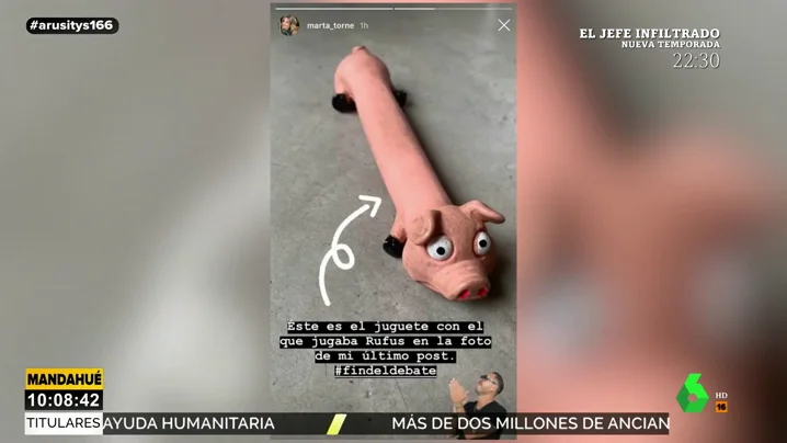 Marta Torné aclara la polémica que rodea a su última foto en Instagram: no es un vibrador, es el juguete del perro