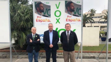 En la imagen, los dirigentes de Vox Melilla
