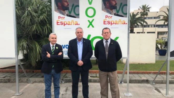 En la imagen, los dirigentes de Vox Melilla