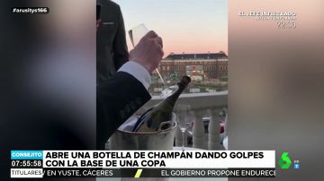 Cómo abrir una botella de champán con una copa y otros trucos para aplicar a diario