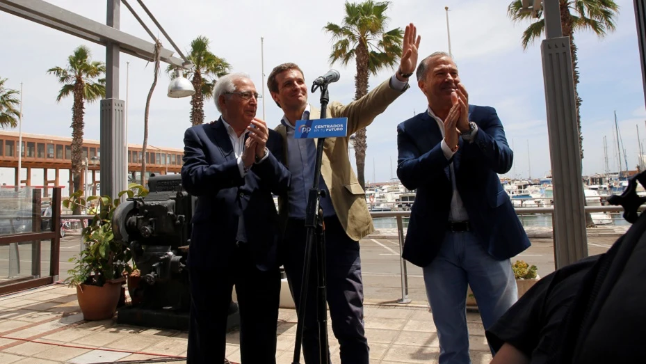 Pablo Casado en un acto en Melilla