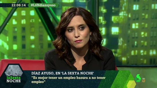 Isabel Díaz Ayuso, en laSexta Noche Isabel Díaz Ayuso, en laSexta Noche
