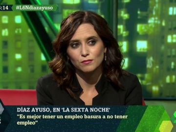 Isabel Díaz Ayuso, en laSexta Noche Isabel Díaz Ayuso, en laSexta Noche