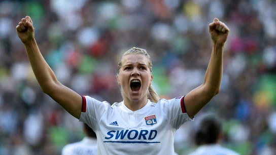 Hegerberg celebra un gol Hegerberg celebra un gol