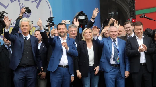Marine Le Pen y Matteo Salvini Marine Le Pen y Matteo Salvini