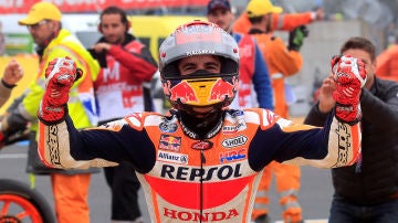 Marc Márquez celebra su victoria