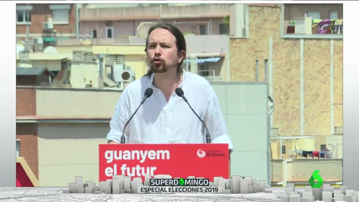 Pablo Iglesias en un acto en Barcelona