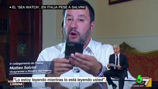 Matteo Salvini durante la entrevista Matteo Salvini durante la entrevista