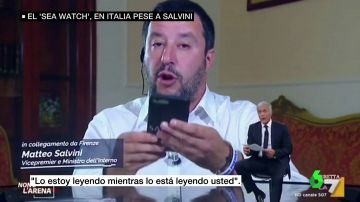 Matteo Salvini durante la entrevista