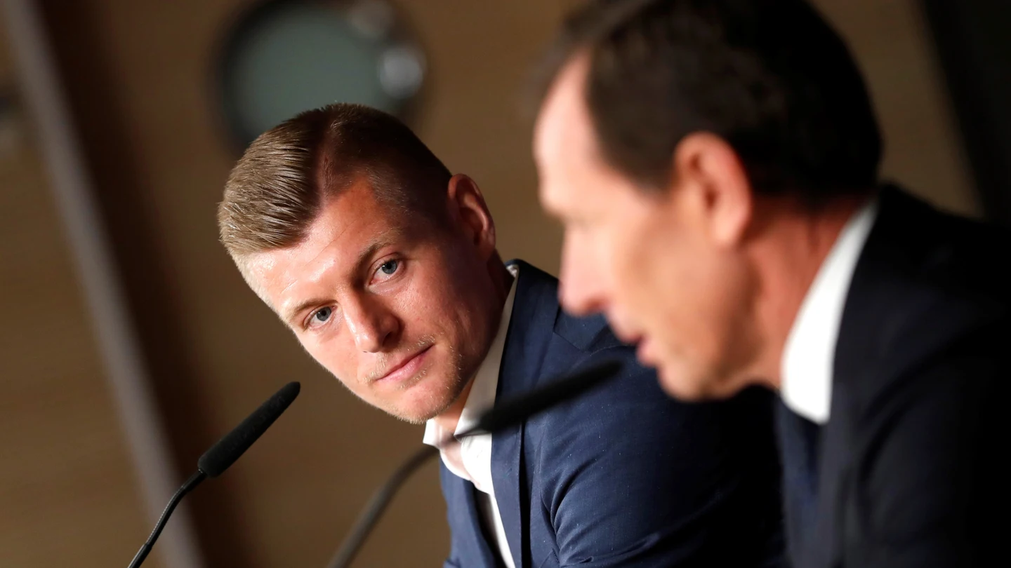 Toni Kroos, en la sala de prensa del Bernabéu Toni Kroos, en la sala de prensa del Bernabéu