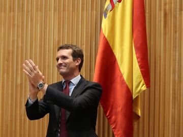El líder del PP, Pablo Casado