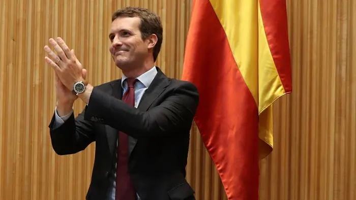 El líder del PP, Pablo Casado