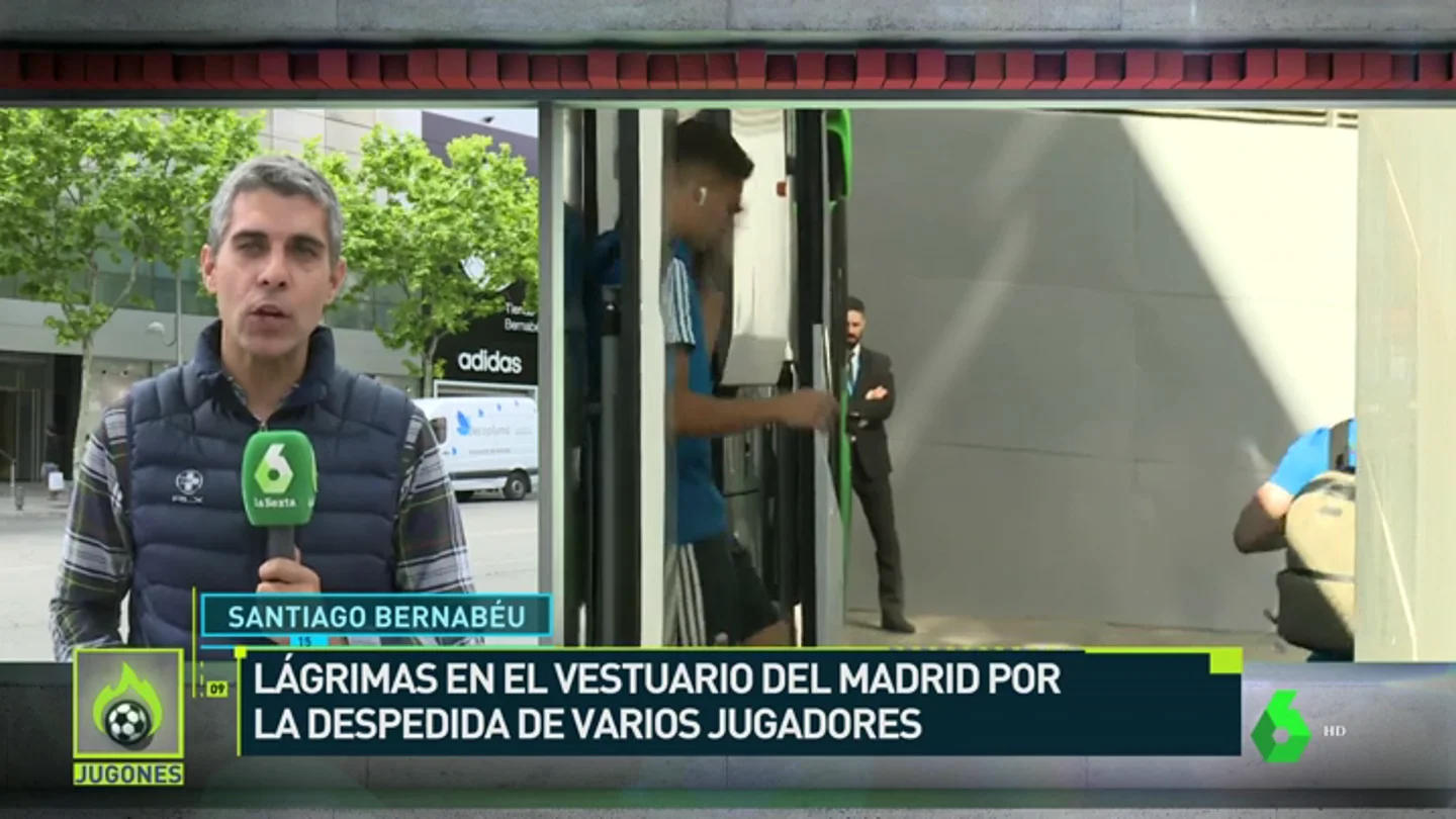 Lágrimas en el vestuario del Madrid por las despedidas Lágrimas en el vestuario del Madrid por las despedidas