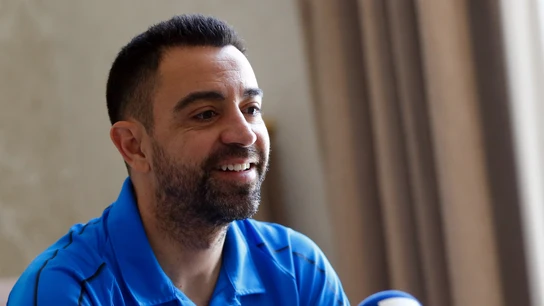 Xavi Hernández, durante una entrevista Xavi Hernández, durante una entrevista