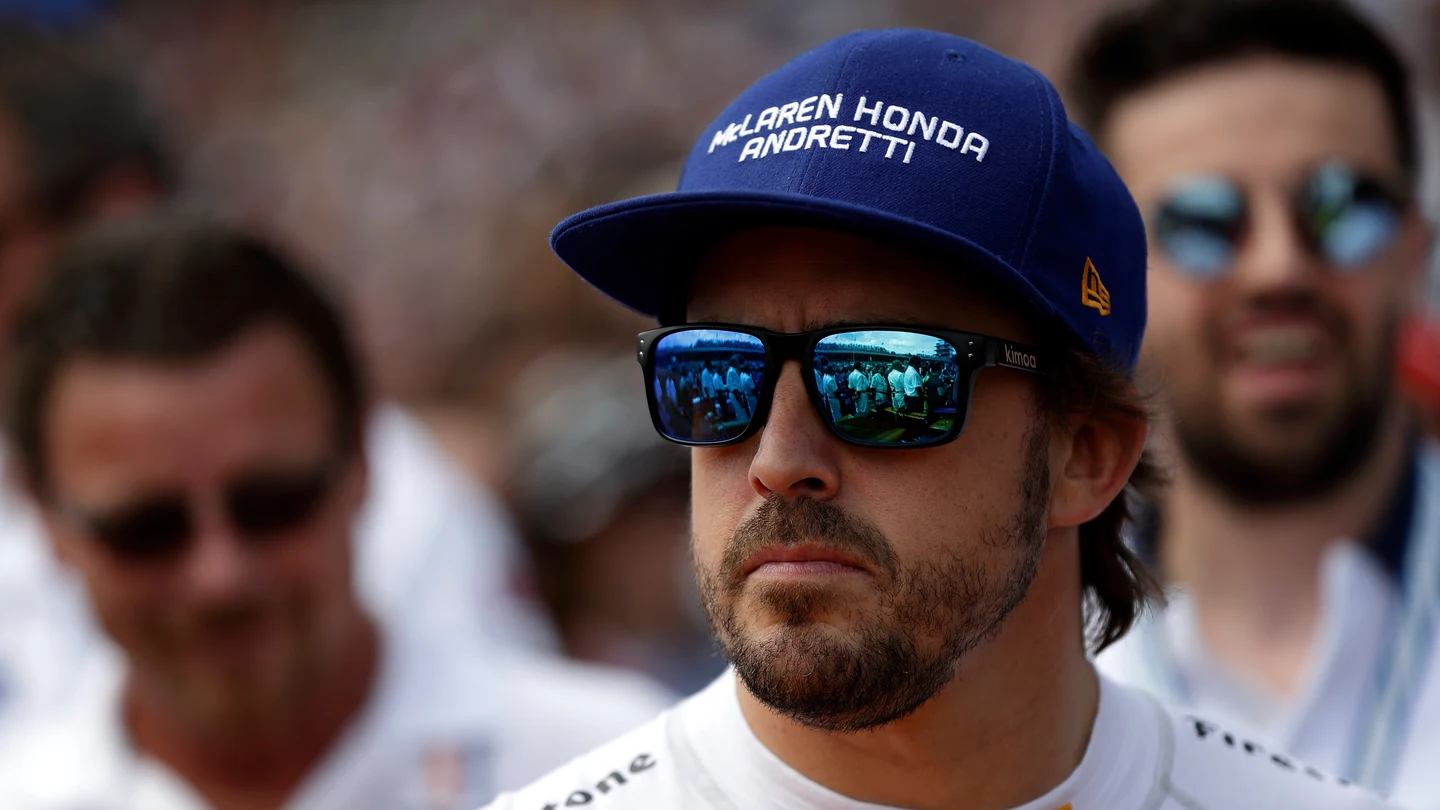 Fernando Alonso, en el trazado de Indianápolis Fernando Alonso, en el trazado de Indianápolis