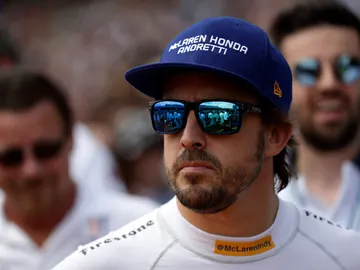 Fernando Alonso, en el trazado de Indianápolis Fernando Alonso, en el trazado de Indianápolis