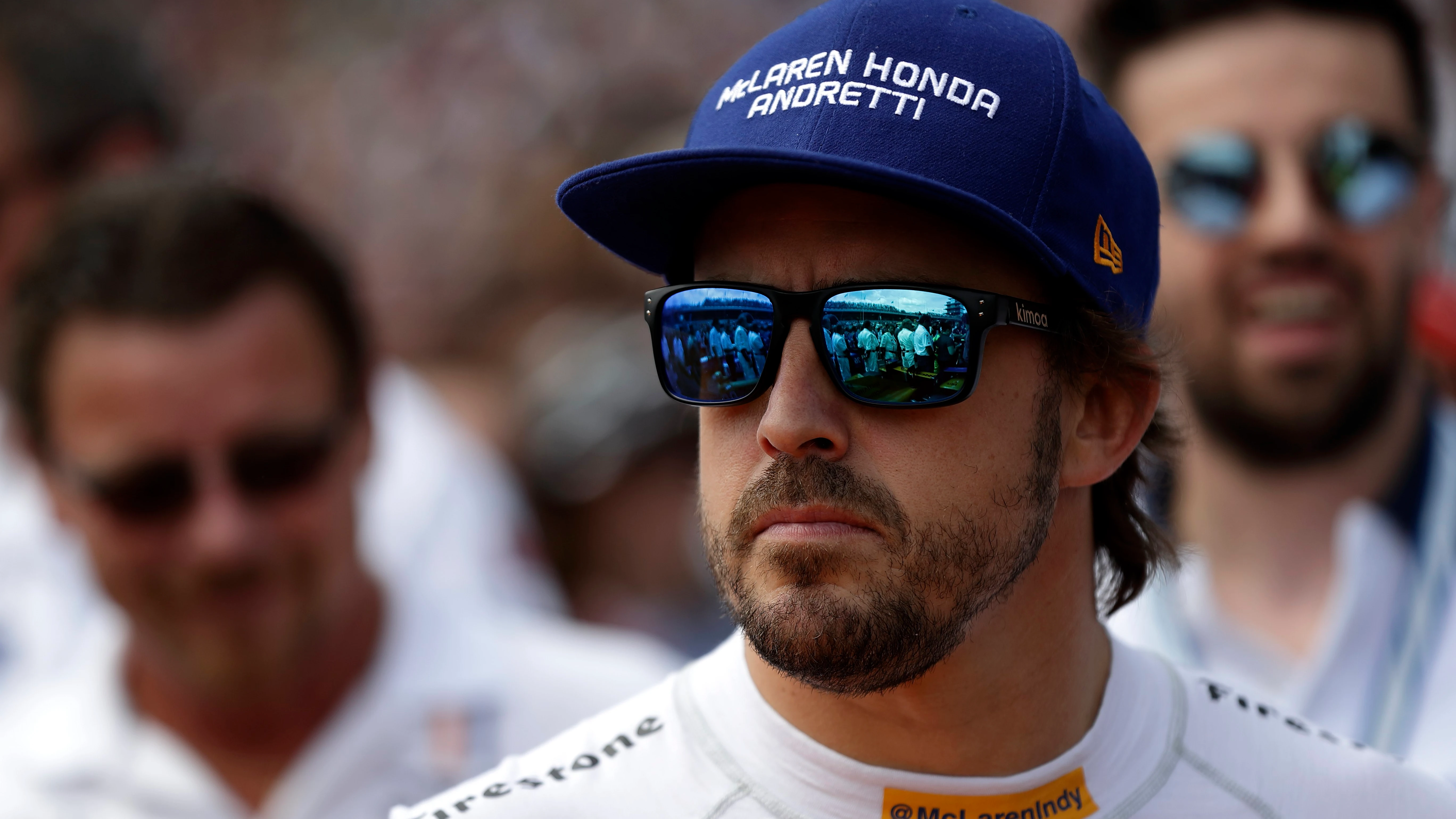 Fernando Alonso, en el trazado de Indianápolis