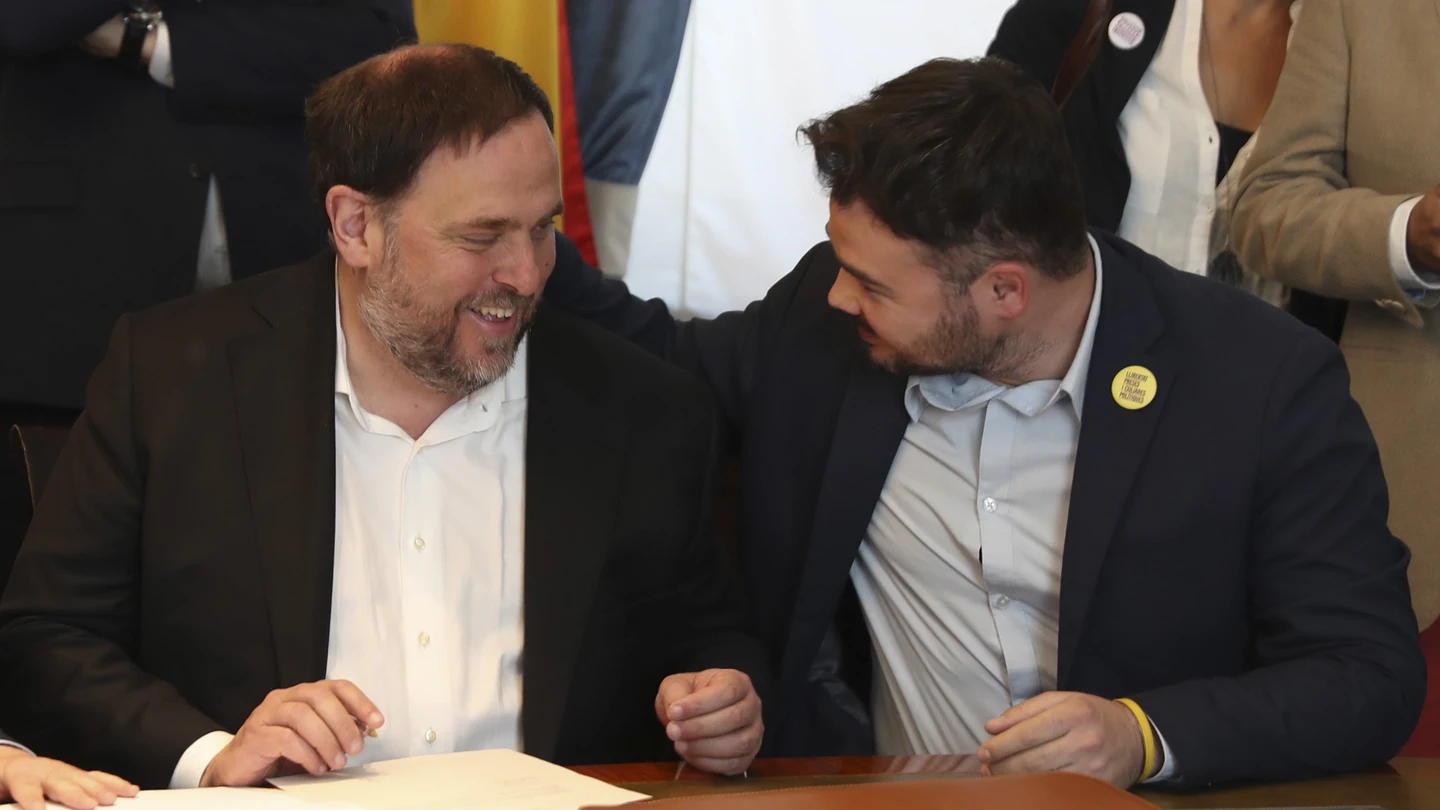 Oriol Junqueras y Gabriel Rufián, en el Congreso Oriol Junqueras y Gabriel Rufián, en el Congreso