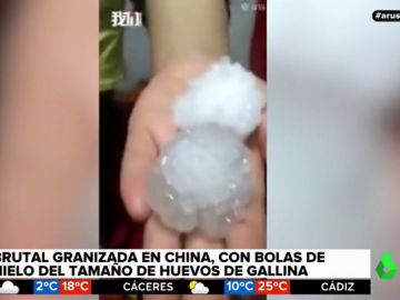 Una espectacular tormenta de granizo en China deja bolas de hielo del tamaño de un huevo Una espectacular tormenta de granizo en China deja bolas de hielo del tamaño de un huevo