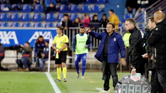 Eusebio Sacristán, durante un partido del Girona Eusebio Sacristán, durante un partido del Girona