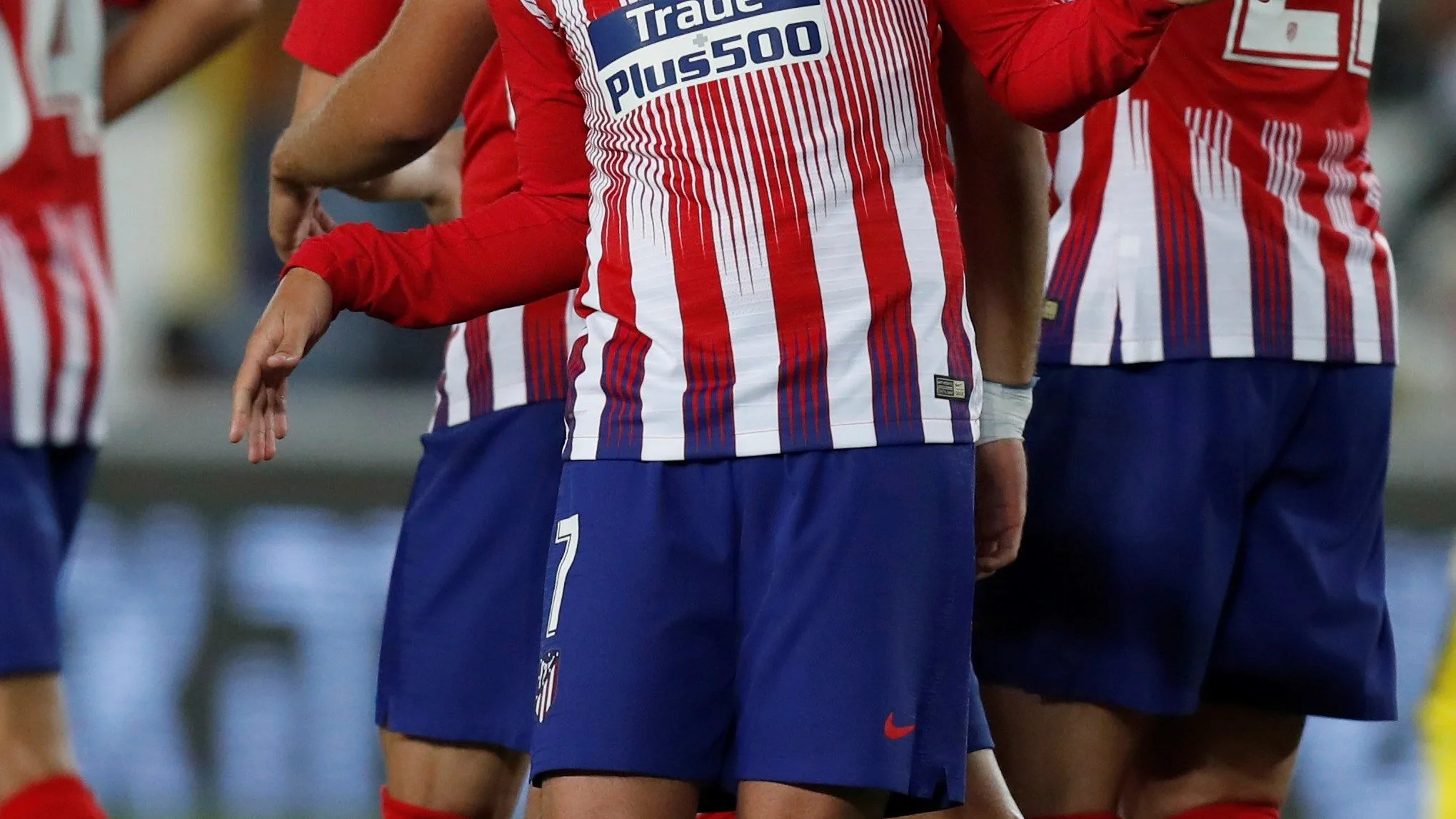 Griezmann celebra su último gol con el Atlético de Madrid