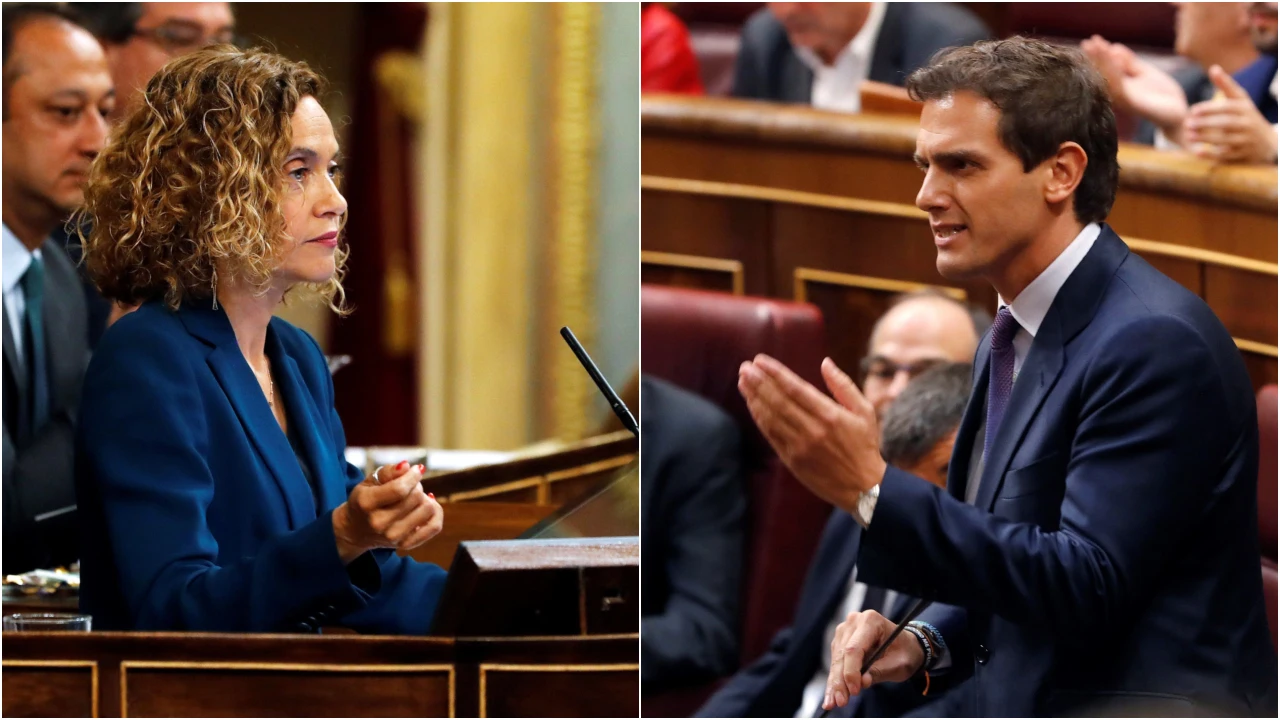 Meritxell Batet, presidenta del Congreso, y Albert Rivera, líder de Ciudadanos