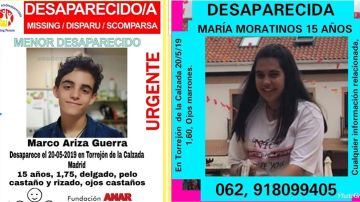 Los menores desaparecidos en Torrejón de la Calzada