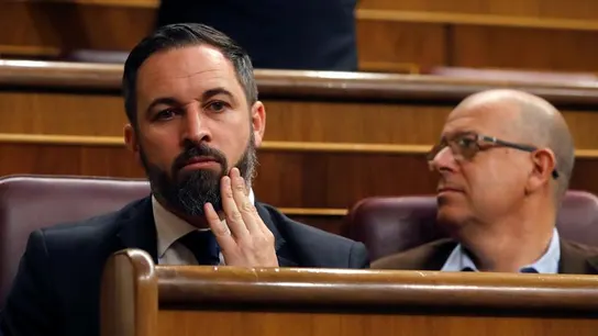 El presidente de VOX, Santiago Abascal, junto a José Zaragoza El presidente de VOX, Santiago Abascal, junto a José Zaragoza