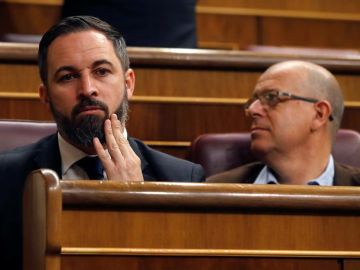El presidente de VOX, Santiago Abascal, junto a José Zaragoza El presidente de VOX, Santiago Abascal, junto a José Zaragoza