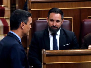 Santiago Abascal y Pedro Sánchez en el Congreso Santiago Abascal y Pedro Sánchez en el Congreso