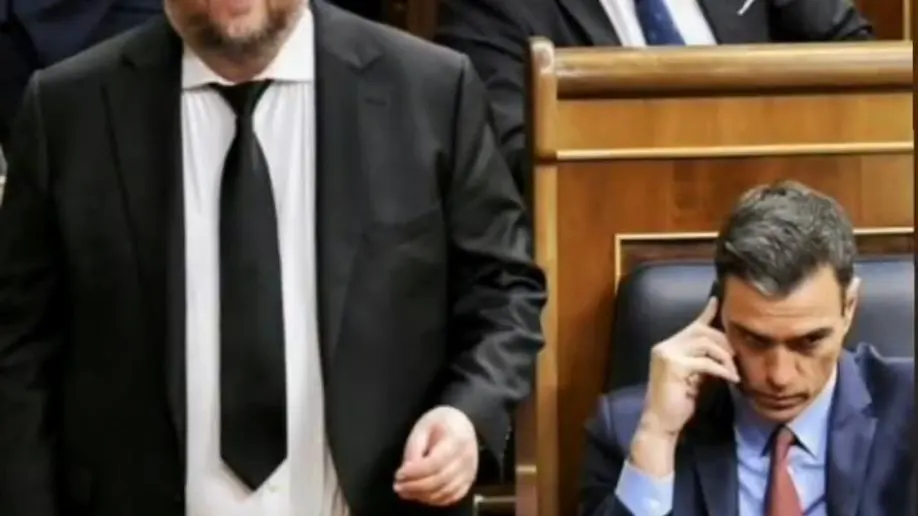 Vox se mofa de Oriol Junqueras y Pedro Sánchez con esta foto de su estreno en el congreso