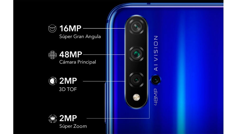 Los cuatro sensores de la cámara del Honor 20 Pro