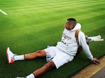 Nick Kyrgios, en una pista de Wimbledon Nick Kyrgios, en una pista de Wimbledon