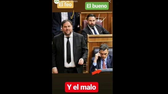 Vox se mofa de Oriol Junqueras y Pedro Sánchez con esta foto de su estreno en el congreso Vox se mofa de Oriol Junqueras y Pedro Sánchez con esta foto de su estreno en el congreso