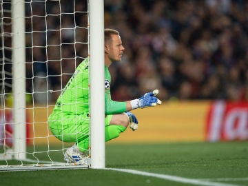 Ter Stegen, durante un partido con el Barcelona Ter Stegen, durante un partido con el Barcelona