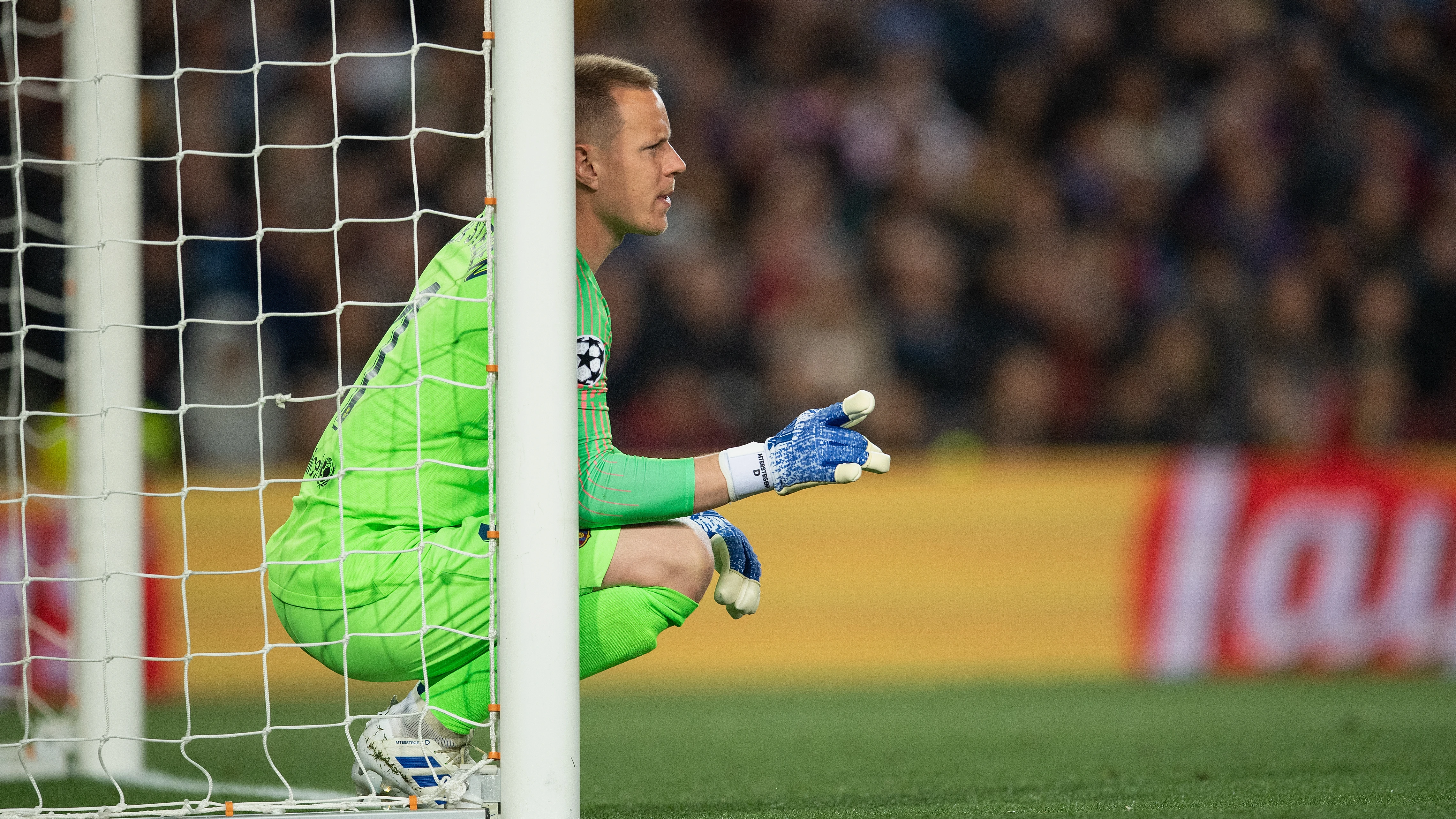 Ter Stegen, durante un partido con el Barcelona Ter Stegen, durante un partido con el Barcelona