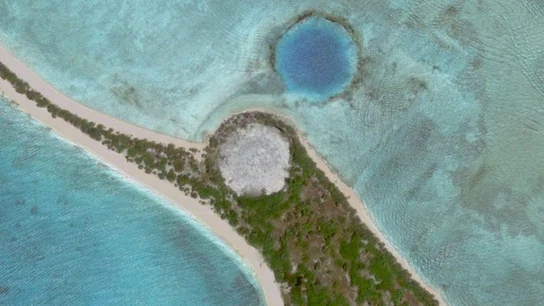 El domo de Runit es una estructura construida en la isla del mismo nombre El domo de Runit es una estructura construida en la isla del mismo nombre