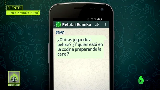 Suspenden un torneo de pelota en Azkoitia por los comentarios machistas de los participantes en Whatsapp Suspenden un torneo de pelota en Azkoitia por los comentarios machistas de los participantes en Whatsapp
