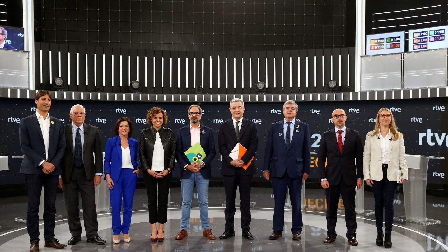 Los candidatos al Parlamento Europeo en el debate de TVE
